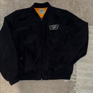 Vans Black Bomber Jacket with White Logo